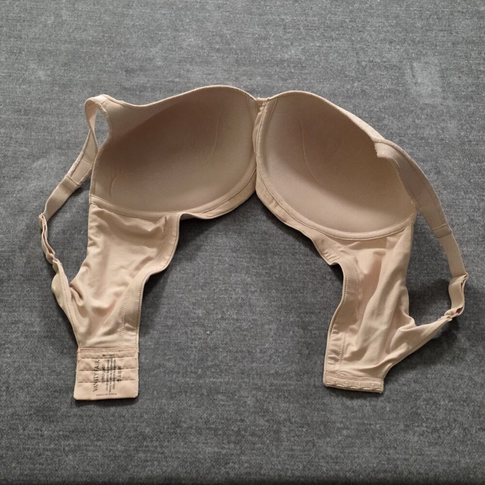 Vanity Fair 38DD Beige Full Figure Bra 71262 Wireless Adjustable Straps Padded - Picture 8 of 11